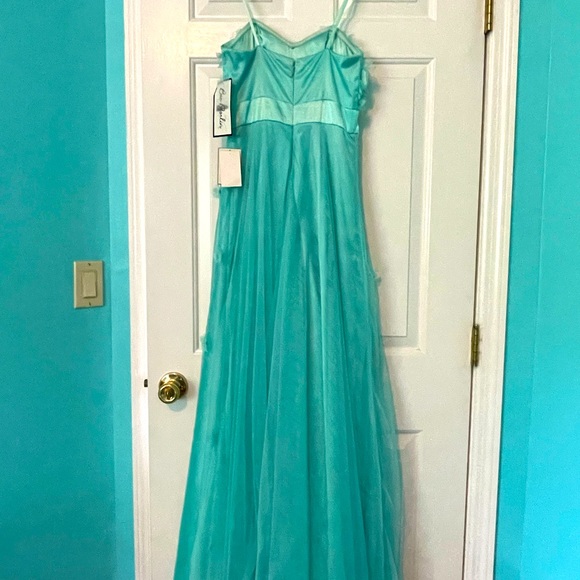 Blue floral Prom Dress Bee Darlin - Picture 4 of 6